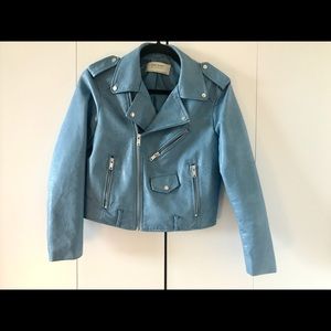 Leather Jacket and Black Dress Set